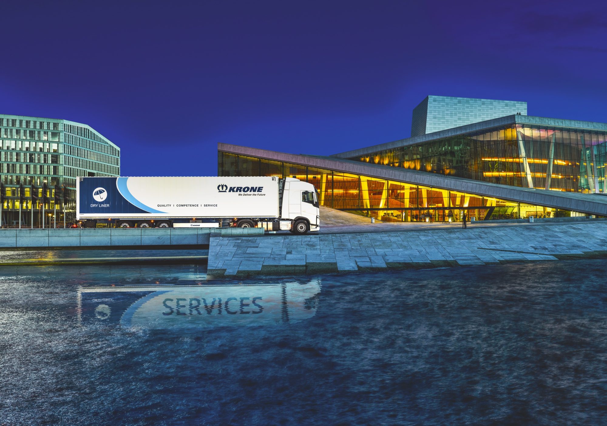 KRONE semitrailer ved Operaen i Oslo